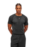 Apex Seamless T-Shirt slim fit Black/Dark Grey - Unmatched Kicks - GYMSHARK