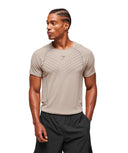Apex Seamless T-Shirt slim fit Mushroom Grey/Pitch Grey - Unmatched Kicks - GYMSHARK