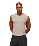 Apex Seamless Tank slim fit Mushroom Grey/Pitch Grey - Unmatched Kicks - GYMSHARK