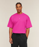 Atlas T-Shirt oversized fit Super-Set Pink - Unmatched Kicks-GYMSHARK