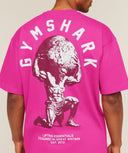Atlas T-Shirt oversized fit Super-Set Pink - Unmatched Kicks-GYMSHARK
