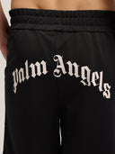 Back Curved Logo Track Shorts - Unmatched Kicks - Palm Angeles