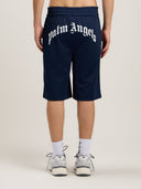 Back Curved Logo Track Shorts - Unmatched Kicks - Palm Angeles