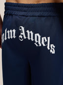 Back Curved Logo Track Shorts - Unmatched Kicks - Palm Angeles