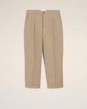 Beige Cotton Carrot Oversized Trousers - Unmatched Kicks - Ami Paris