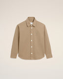Beige Cotton Knitted Ami De Coeur Overshirt - Unmatched Kicks - Ami Paris