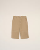 Beige Cotton Worker Bermuda Shorts - Unmatched Kicks - Ami Paris