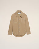 Beige Cotton Worker Buttoned Jacket - Unmatched Kicks - Ami Paris
