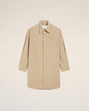 Beige New Wool Ami De Coeur Wide Shirt Dress - Unmatched Kicks - Ami Paris