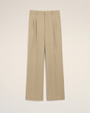 Beige New Wool Low Waist Wide Trousers - Unmatched Kicks - Ami Paris