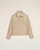 Beige Nylon Ami De Coeur Stud Buttoned Jacket - Unmatched Kicks - Ami Paris