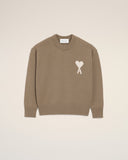 Beige Wool And Cotton Crewneck Ami De Coeur Sweater - Unmatched Kicks - Ami Paris