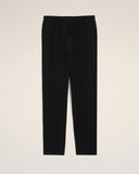 Black Blended Linen Elasticated Waist Trousers - Unmatched Kicks - Ami Paris