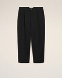 Black Cotton Carrot Oversized Trousers - Unmatched Kicks - Ami Paris