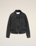Black Cotton Tonal Ami De Coeur Zipped Jacket - Unmatched Kicks - Ami Paris