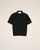 Black Knit Short Sleeves Polo - Unmatched Kicks - Ami Paris
