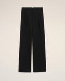 Black New Wool Low Waist Wide Trousers - Unmatched Kicks - Ami Paris