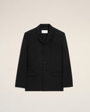 Black New Wool Single Breasted Straight Jacket - Unmatched Kicks - Ami Paris