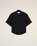 Black Short Sleeve Embroidered Ami Paris Boxy Shirt - Unmatched Kicks - Ami Paris