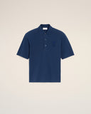 Blue Cotton Ami De Coeur Knitted Patch Polo - Unmatched Kicks - Ami Paris