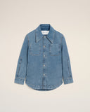 Blue Cotton Ami De Coeur Worker Overshirt - Unmatched Kicks - Ami Paris