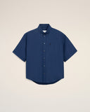 Blue Cotton Boxy Embroidered Ami De Coeur - Unmatched Kicks - Ami Paris