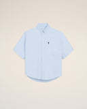 Blue Cotton Boxy Embroidered Ami De Coeur - Unmatched Kicks - Ami Paris