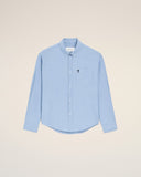 Blue Cotton Boxy Embroidered Ami De Coeur Shirt - Unmatched Kicks - Ami Paris