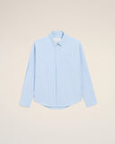 Blue Cotton Long Sleeve Ami De Coeur Boxy Shirt - Unmatched Kicks - Ami Paris