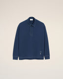 Blue Cotton Long Sleeves Ami De Coeur Polo - Unmatched Kicks - Ami Paris