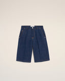 Blue Cotton Loose Bermuda Shorts - Unmatched Kicks - Ami Paris