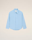 Blue Cotton Sharp Collar Ami De Coeur Wide Shirt - Unmatched Kicks - Ami Paris