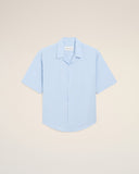Blue Cotton Short Sleeve Ami De Coeur Boxy Shirt - Unmatched Kicks - Ami Paris