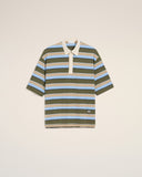 Blue Striped Cotton Ami Patch Polo - Unmatched Kicks - Ami Paris