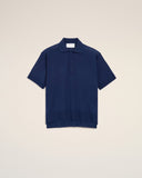 Blue Thin Wool Short Sleeves Ami De Coeur Polo - Unmatched Kicks - Ami Paris