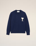 Blue Wool And Cotton Crewneck Ami De Coeur Sweater - Unmatched Kicks - Ami Paris