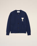 Blue Wool Crewneck Ami De Coeur Cardigan - Unmatched Kicks - Ami Paris