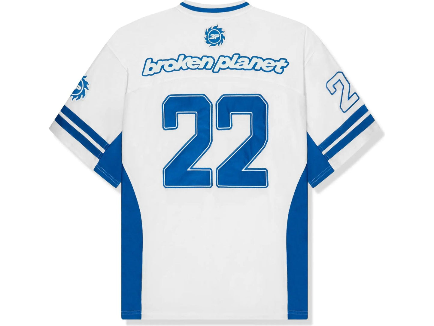 Football Jersey BROKEN PLANET WHITE/BLUE