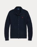 Cable - Knit Cotton Cardigan Hunter Navy - Unmatched Kicks - ralph lauren