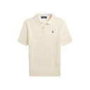 Cable - Knit Cotton Polo - Collar Sweater Andover Cream - Unmatched Kicks - ralph lauren