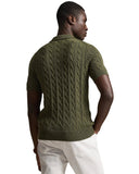 Cable - Knit Cotton Polo - Collar T-shirt Sweater Garden Trail Heather - Unmatched Kicks - ralph lauren