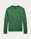 Cable - Knit Cotton Sweater Kale Green - Unmatched Kicks - ralph lauren