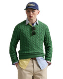 Cable - Knit Cotton Sweater Kale Green - Unmatched Kicks - ralph lauren