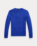 Cable-Knit Cotton Sweater Pacific Royal - Unmatched Kicks-ralph lauren