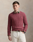 Cable - Knit Cotton Sweater Prune Juice - Unmatched Kicks - ralph lauren