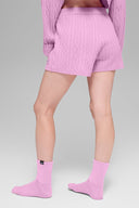 Cable Knit Winter Bliss Short Candy Heart Pink - Unmatched Kicks - ALO