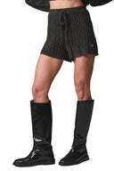 Cable Knit Winter Bliss Short Dark Heather Grey - Unmatched Kicks - ALO