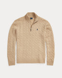 Cable - Knit Wool - Cashmere Sweater Camel Melange - Unmatched Kicks - ralph lauren