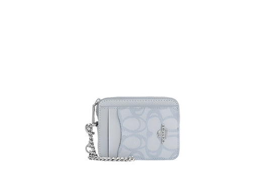 Zip Card Case In Sketch Signature Canvas