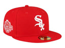 Chicago White Sox 2005 WS SIDE - PATCH UP Red - White Fitted Hat - Unmatched Kicks - new era caps